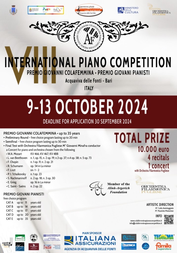 INTERNATIONAL PIANO COMPETITION “CITTA’ DI ACQUAVIVA DELLE FONTI”