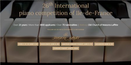 26th International piano competition of Ile-de-France, France