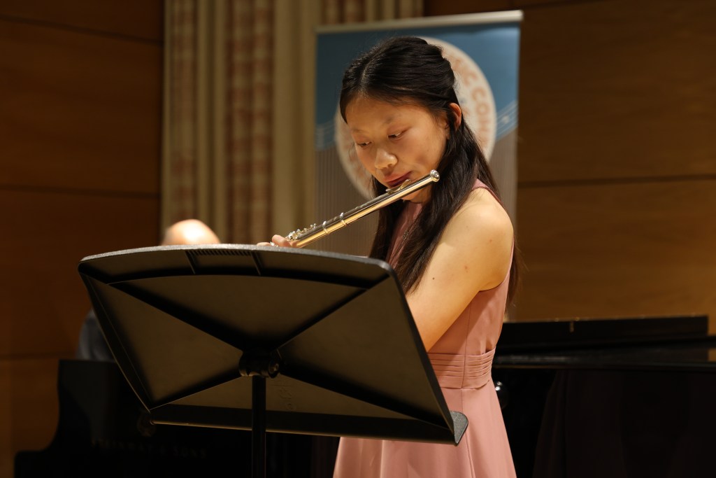 Flautist performing at the Royal Academy of Music